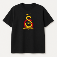 Галатасарай футболка хлопковая черная с принтом по центру Галатасарай футболка хлопковая черная с принтом по центру