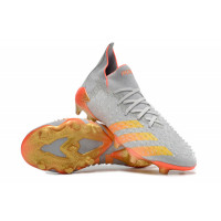 Бутсы Adidas Predator Freak серые с оранжевым